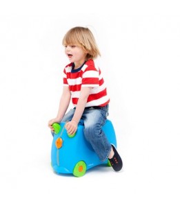 Trunki kovček/poganjalček Terrance moder